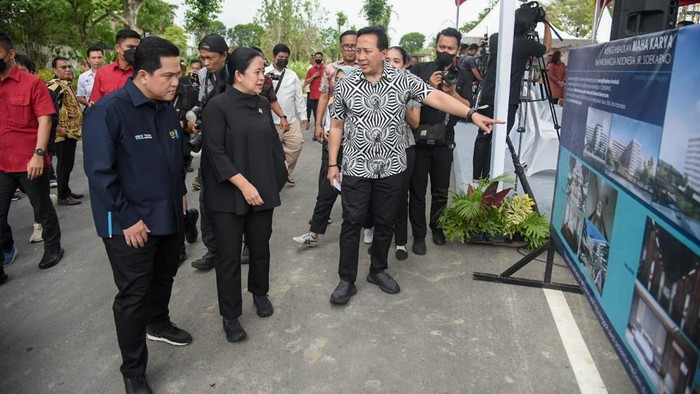 Puan Maharani dan Erick Thohir tinjau pembangunan Rumah Sakit Internasional Bali.