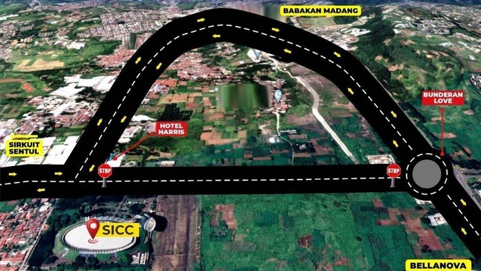 Rute rekayasa lalu lintas di SICC besok (dok Polres Bogor)