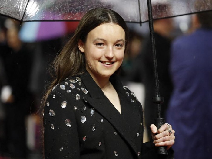British actor Bella Ramsey poses on the red carpet upon arrival for the European premiere of the film Judy in London on September 30, 2019. (Photo by Tolga AKMEN / AFP)