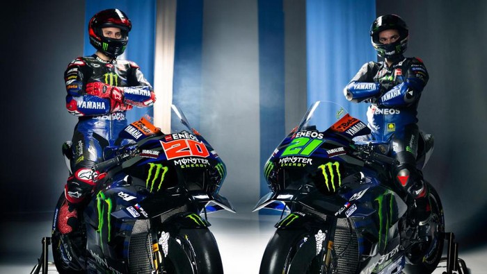Monster Energy Yamaha meresmikan tim yang akan bertarung di MotoGP 2023. Fabio Quartararo dan Franco Morbidelli hadir dalam acara yang berlangsung di Jakarta, Selasa 17 Januari 2023.