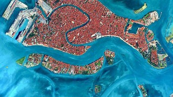 Foto udara Kota Venesia. Foto: Reddit