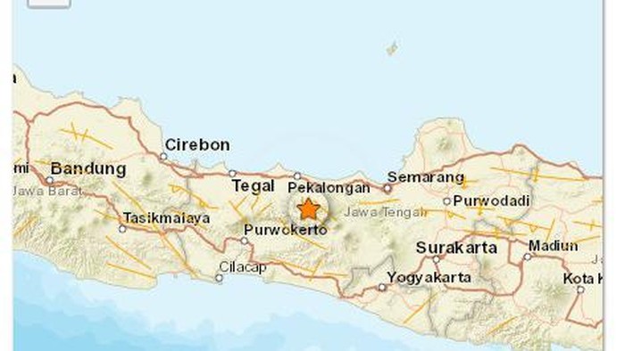 Gempa darat ketiga yang terjadi siang ini di Pekalongan. Gempa ini terjadi Selasa (17/1/2023) pukul 13.58 WIB.