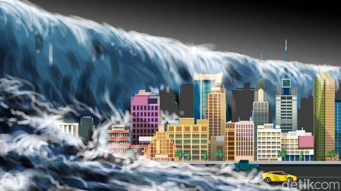 Ilustrasi Bencana Tsunami