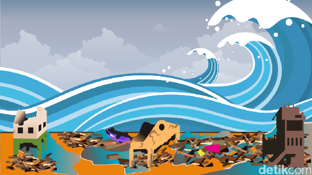 Ilustrasi Bencana Tsunami