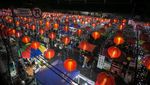 Cantiknya Pasar Gede Solo Berhias Lampion