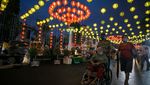 Cantiknya Pasar Gede Solo Berhias Lampion