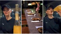 Baru saja buka usaha kuliner terbarunya, Agnez Mo pamer minuman di restoran keren miliknya bernama Senovarti. Foto: Instagram/Pool