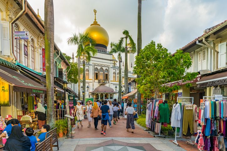 Masjid Sultan Singapura yang berada di kawasan Arab Street, Kampong Glam.