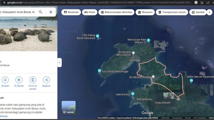 Pulau Breueh, Pulo Aceh, menjadi lokasi awal rencana pembangunan tugu Km 0 Indonesia sebelum Sabang. (Foto: Istimewa)