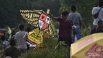 Serunya Lomba Layangan di Desa Sangau di Riau