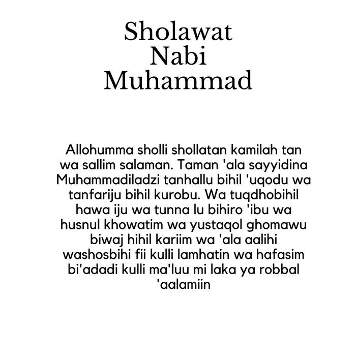 Sholawat Nabi Muhammad Sholawat Nabi Muhammad