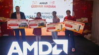 AMD Indonesia hari ini (18/1) di Jakarta umumkan pemenang undian Gebyar Hadiah dengan hadiah utama Mobil Listrik Hyundai Ioniq 5 dan juga berbagai hadiah lainnya seperti Kawasaki Ninja ZX-25R dan playstation 5.
