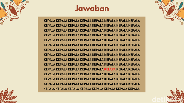 Uji Kejelian Mata Lewat Tebak Kata, Bisa Jawab Kurang dari 5 Detik?
