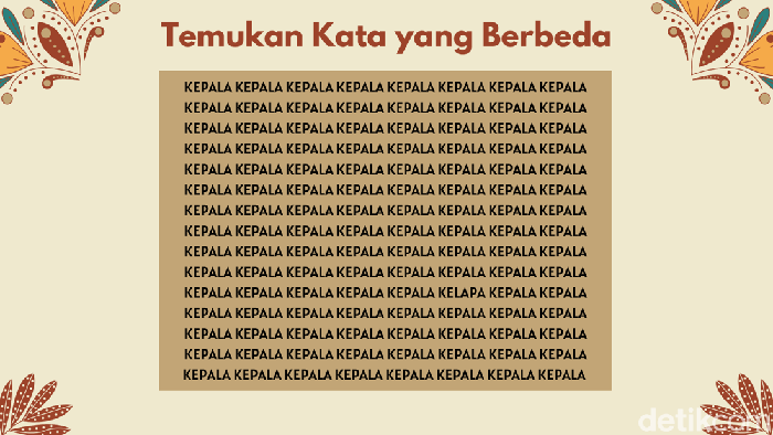 Uji Kejelian Mata Lewat Tebak Kata, Bisa Jawab Kurang dari 5 Detik?