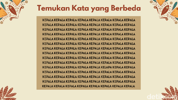 Uji Kejelian Mata Lewat Tebak Kata, Bisa Jawab Kurang dari 5 Detik?