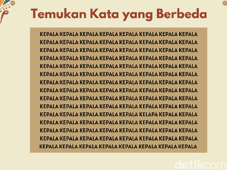 Uji Kejelian Mata Lewat Tebak Kata, Bisa Jawab Kurang dari 5 Detik?