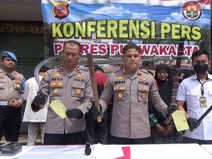 Polisi Ciduk Geng Motor yang Bacok-Setrum Mati Warga Purwakarta