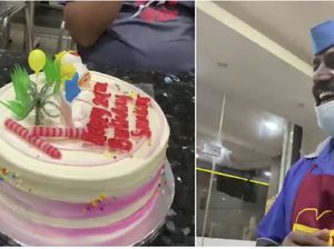 Haru! Pelanggan Ini Beri Kue Ultah ke Pelayan Resto Langganannya