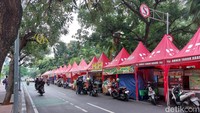 Namun ternyata, kawasan yang disterilkan hanya sebagian, yakni yang berada dekat bundaran di kawasan gedung GI Barat. 