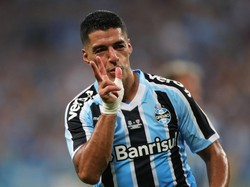 Sementara itu Luis Suarez juga disebut Jorge Mas, bos Inter Miami, sedang dilirik. Pemain Uruguay itu kini sedang berkarier di Brasil membela Gremio. (Foto: SILVIO AVILA / AFP)