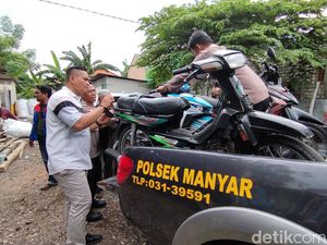 Gudang Penadah Komplotan Maling Motor Berjimat di Gresik Digerebek