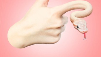 Seram ya kalau jari jadi ular berbisa. Foto: Reddit/Animalsinthings