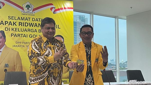 Ridwan Kamil resmi gabung Partai Golkar. (Silvia Ng/detikcom)