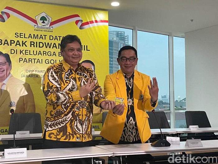 Ridwan Kamil resmi gabung Partai Golkar. (Silvia Ng/detikcom)