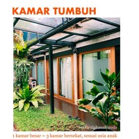 Rumah Anies memiliki sejumlah kamar untuk anak-anaknya, Ia menamainya kamar tumbuh yang merupakan gabungan dari tiga kamar bersekat yang dapat digunakan sesuai usia anak. Foto: Instagram/@biasalahanakmuda