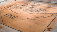 Inilah lukisan pasir karya Alapide yang tercatat sebagai yang terbesar di dunia dan tercatat dalam rekor dunia.  (Guinness World Record)