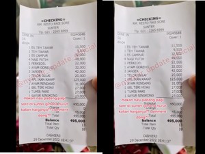 Wanita Ini Makan di Restoran Padang Habiskan Rp 495 Ribu