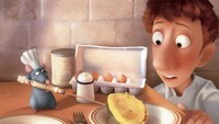 Masih dalam film Ratatouille, ada Remys Omelette yang mencuri perhatian. Telur diolah bersama sayuran dan keju. Meski bahannya sederhana, tampilannya bisa istimewa!