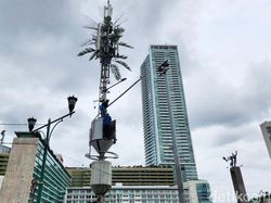 Biar Gaspol! Menara Penguat Sinyal Seluler Ganti Baterai