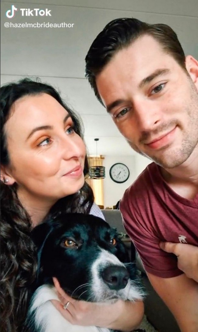 Sejak sebelum menikahn Hazel memang sering mamerkan pasangannya di media sosial. Dalam sebuah video yang viral, ia menulis Kapan lagi kita melihat pria yang sangat tampan dengan wanita yang biasa saja?  Foto: Instagram @hazelmcbrideauthor