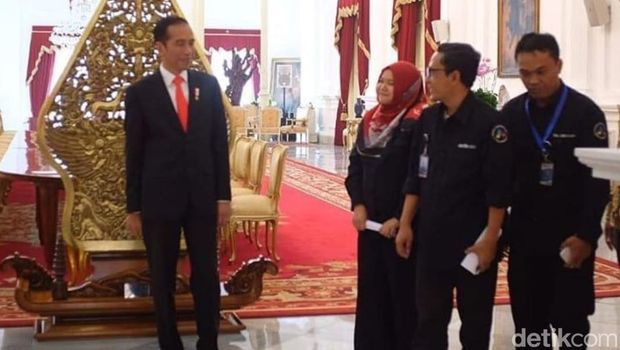 Presiden Jokowi usai wawancara khusus dengan Tim detikcom, 11 Juli 2018