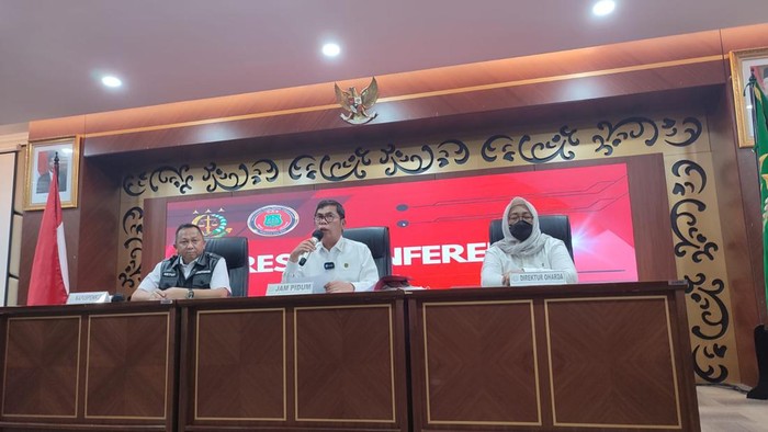 Konferensi pers Kejaksaan Agung (Kejagung)/(Wilda-detikcom)