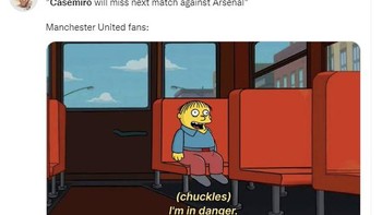 Reaksi fans MU mengetahui Casemiro absen di laga lawan Arsenal akhir pekan ini. Foto: Twitter