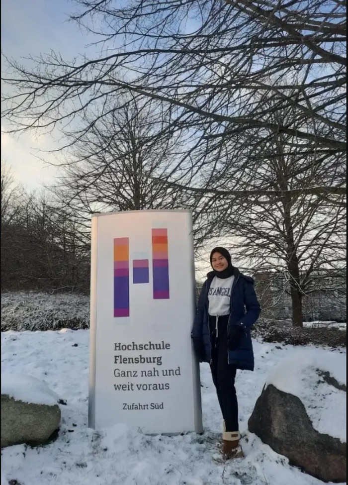 Mahasiswa Program Studi Biologi FMIPA Universitas Jember (Unej), Oryza Sativa Roshaney berhasil merasakan kuliah di Bio, Lebensmittel und Verfahrens Technologie (BLVT) Flensburg University of Applied Science, Jerman