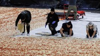 Lebih dari dua ton saus pizza, empat ton keju, hingga 630 ribu keping pepperoni.