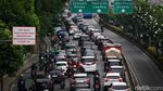 Potret Macet Jalan Gatot Subroto Arah Semanggi Pagi Ini