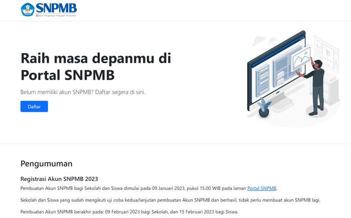 Registrasi akun SNPMB