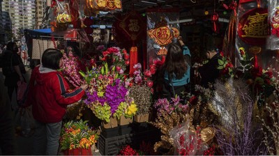 Semarak Pasar Bunga di Hong Kong Sambut Perayaan Imlek