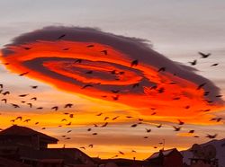 Penampakan Fenomena Langka Awan Mirip UFO