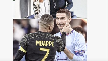 Khusus Mbappe, ia tampaknya sudah suka Ronaldo sejak masih kecil. Foto: Twitter
