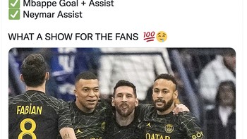 Para megabintang dalam pertandingan ini tampil impresif. Foto: Twitter