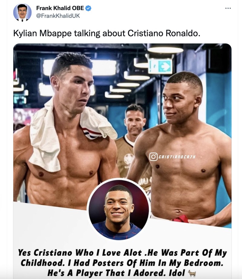 Mbappe kagumi Ronaldo
