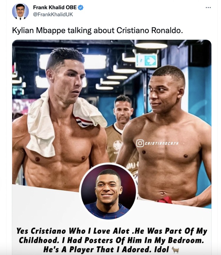 Mbappe kagumi Ronaldo Mbappe kagumi Ronaldo