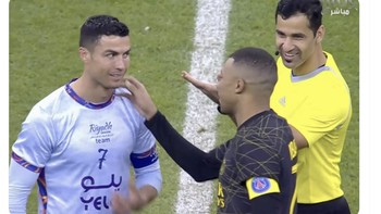 Menurut akun ini, Ronaldo adalah segalanya untuk Mbappe. Foto: Twitter