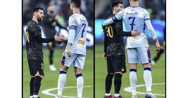 Dua GOAT saling bertemu. Foto: Twitter