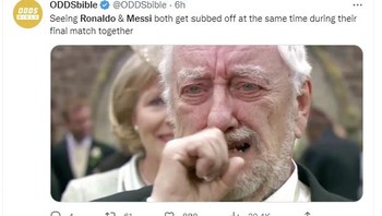 Momen tersebut bakal langka karena Ronaldo dan Messi dalam beberapa tahun kedepan bakal pensiun dari lapangan. Foto: Twitter